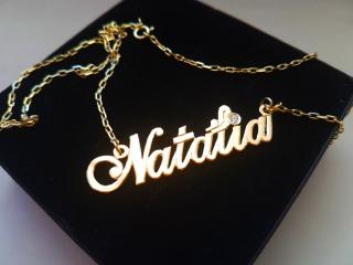 Retiazka s menom Natália zo žltého zlata  +doživotný servis + krabička, darček