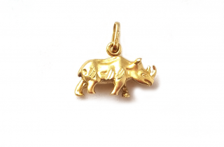 Zlatý prívesok  nosorožec  žltý Farba zlata: Žlté