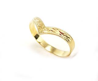 Zlatý prsteň VZOR 1 žltý  +doživotný servis + krabička Farba zlata: Žlté zlato, Farba kameňa: Bez kameňa