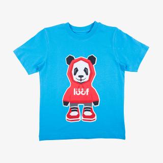 Tričko Wide Pandafoo | Modré Velikost pro děti: 122-128 (7-8 let)