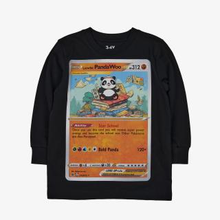Tričko Wide Poke Panda | černé velikost: 104 (3-4 let)