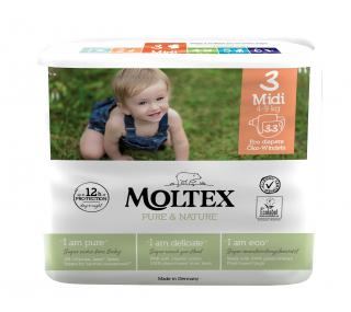 Moltex Pure & Nature Dětské pleny Midi 4-9 kg 33 ks