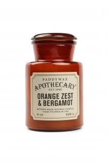 Paddywax Přírodní vonná svíčka Apothecary Orange Zest & Bergamot 226 g
