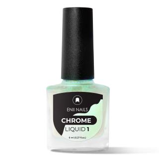 Chrome Liquid 1 - Tekutý chrómový prášok, svetlý zelený lesk 8 ml