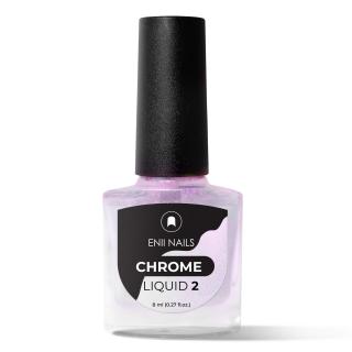 Chrome Liquid 2 - Tekutý chrómový prášok, svetlá ružová aurora 8 ml