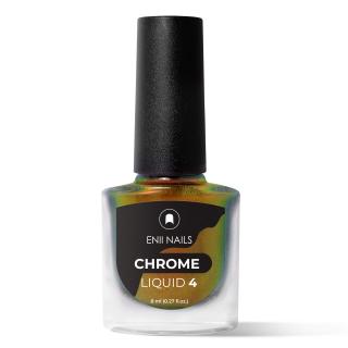 Chrome Liquid 4 - Tekutý chrómový prášok, zlato zelená aurora 8 ml