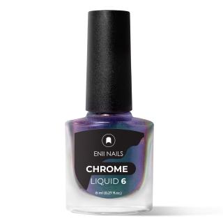 Chrome Liquid 6 - Tekutý chrómový prášok, modro fialová aurora 8 ml