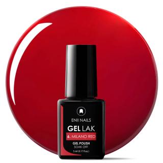 Gél lak 6 Milano Red 5 ml