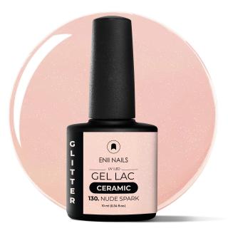 Gél lak Ceramic 130 Nude Spark - gélový lak bez HEMA, 10 ml