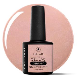 Gél lak Ceramic 136 Sarah Glitter - gélový lak bez HEMA, 10 ml