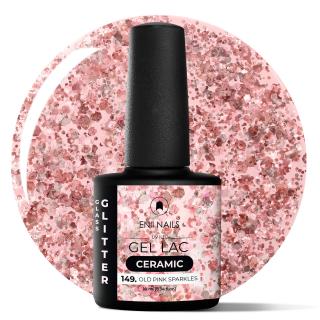 Gél lak Ceramic 149 Old Pink Sparkles - gélový lak bez HEMA, 10 ml