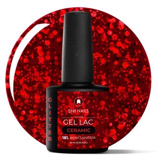 Gél lak Ceramic 181 Noir Sangria - gélový lak bez HEMA, 10 ml