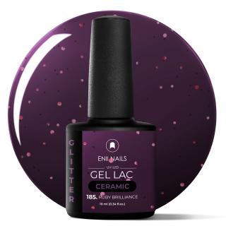 Gél lak Ceramic 185 Ruby Brilliance - gélový lak bez HEMA, 10 ml