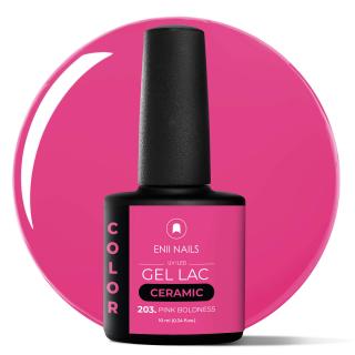 Gél lak Ceramic 203 Pink Boldness - gélový lak bez HEMA, 10 ml