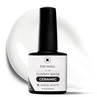 Gummy Base Ceramic 11 Snow White - gumová báza na nechty, 10 ml