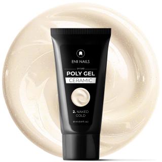 Poly gel Ceramic 2 Naked Gold - polygél v tube, 30 ml