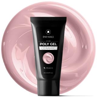 Poly gel Ceramic 7 Peach - polygél v tube, 30 ml