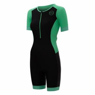 Dámsky Triatlonový Trisuit Zone3 Aquaflo Plus - black/mint Veľkosť: M