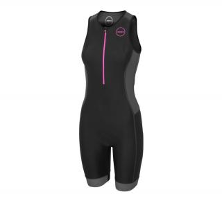 Dámsky Trisuit Zone3 Aquaflo plus - black/pink Veľkosť: XL
