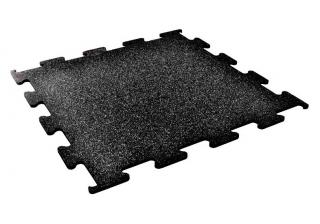 Gumená podlaha puzzle 10mm - sivý granulát