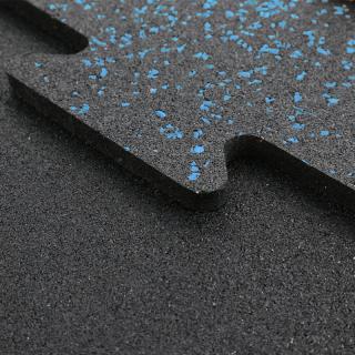 Gumená podlaha puzzle - modrý granulát Hrúbka: 10mm