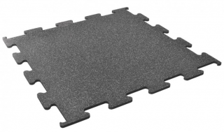 Gumená podlaha puzzle - sivý granulát Hrúbka: 45mm