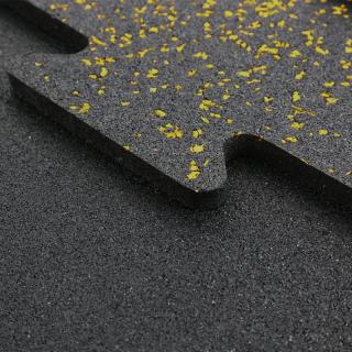 Gumená podlaha puzzle - žltý granulát Hrúbka: 10mm
