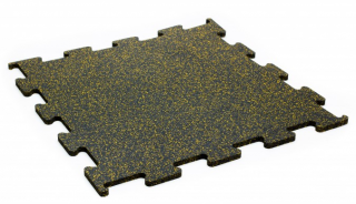 Gumená podlaha puzzle - žltý granulát Hrúbka: 25mm