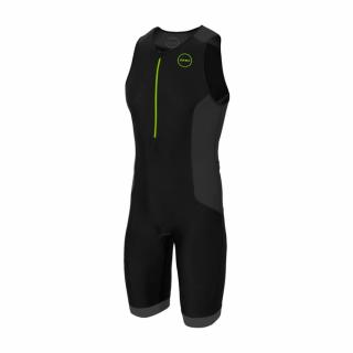 Pánsky triatlonový Trisuit bez rukávov Aquaflo Plus Zone3 - black/neon green Veľkosť: L