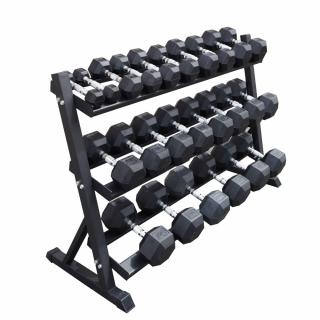 Sada HEX jednoručiek 2,5 až 25kg +Stojan zdarma