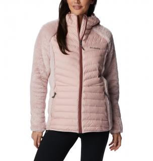 Columbia dámska bunda Powder Lite™ Sherpa Hybrid Full Zip ružová Veľkosť: L, Farba: Dusty Pink