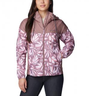 Columbia Dámska bunda proti vetru, water resistant Flash Challenger™ Novelty Windbreaker figová Veľkosť: XL, Farba: Fig Areca Print