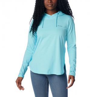 Columbia Dámska mikina Sun Trek™ EU Hooded Pullover bledo modrá Veľkosť: M, Farba: Aquamarine Heat