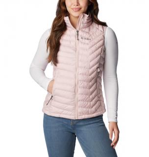 Columbia Dámska vesta OMNI HEAT Powder Lite™ Vest Veľkosť: L, Farba: Dusty Pink