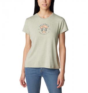 Columbia Dámske komfortné tričko Sloan Ridge™ Graphic SS Tee safari Veľkosť: L, Farba: Safari Heather,