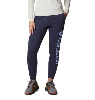 Columbia Dámske tepláky Logo Fleece Jogger modré, logo fialkové Veľkosť: XL, Farba: Nocturnal