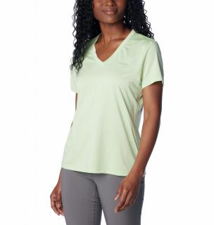 Columbia Dámske tričko Columbia Hike™ SS V Neck zelené Veľkosť: S, Farba: Sage Leaf Heath