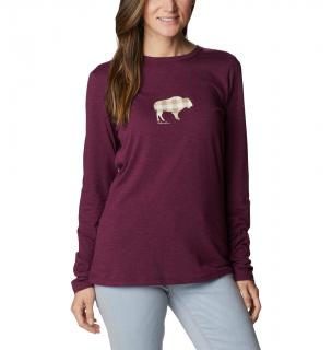 Columbia Dámske tričko dlhý rukáv Hidden Haven™ LS Tee Veľkosť: S, Farba: Marionberry Heather