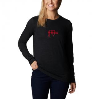 Columbia Dámske tričko Hidden Haven™ LS Tee šedé Veľkosť: L, Farba: Black Heather