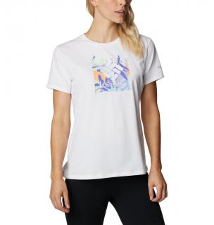 Columbia Dámske tričko Sun Trek™ SS Graphic Tee biele Veľkosť: L, Farba: White, Arboreal