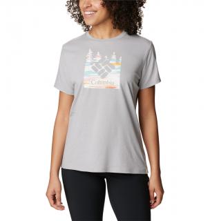 Columbia Dámske tričko Sun Trek™ SS Graphic Tee šedé Veľkosť: XS, Farba: Columbia Grey H