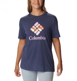 Columbia Dámske tričko voľný strih Bluebird Day™ Relaxed Crew Neck Veľkosť: XS, Farba: Nocturnal Heather