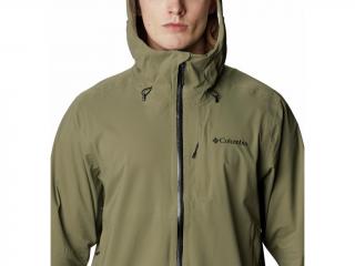 Columbia Pánska bunda Omni-Tech nepremokavá s kapucňou zelená Veľkosť: L, Farba: Stone Green