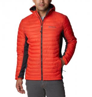 Columbia Pánska bunda Powder Pass™ Hooded Jacket oranžová Veľkosť: L, Farba: Red Quartz, Sha