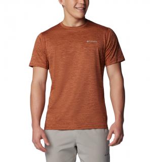 Columbia Pánske funkčné tričko Alpine Chill™ Zero Short Sleeve Crew hnedé Veľkosť: L, Farba: Auburn Heather