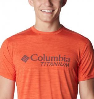 Columbia Pánske tričko M Titan Pass™ Graphic Tee červené Veľkosť: L, Farba: Spicy, CSC Tita