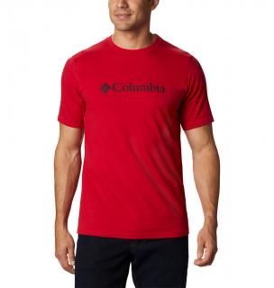 Columbia Pánske tričko NADROZMER CSC Basic Logo™ Short Sleeve NADROZMERNÁ VEĽKOSŤ Veľkosť: 3X, Farba: Mountain Red