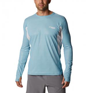 Columbia Pánske tričko TITANIUM M Titan Pass™ Sun Deflector LS Tee 2.3 Veľkosť: M, Farba: Deep Marine, Ni