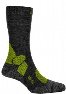 PAC Turistické ponožky MERINO 19% Compression Pro Veľkosť: 40-43, Farba: Antracite-Forest