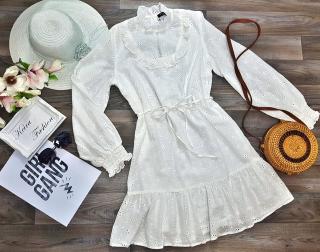 Biele šaty Embroidered veľkosť: M